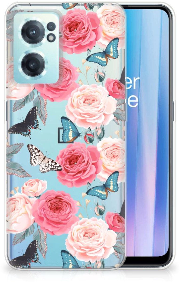OnePlus Nord CE 2 5G TPU Case Butterfly Roses