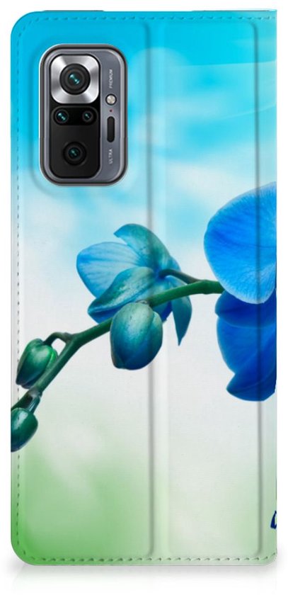 Xiaomi Redmi Note 10 Pro Smart Cover Orchidee Blauw - Cadeau voor je Moeder