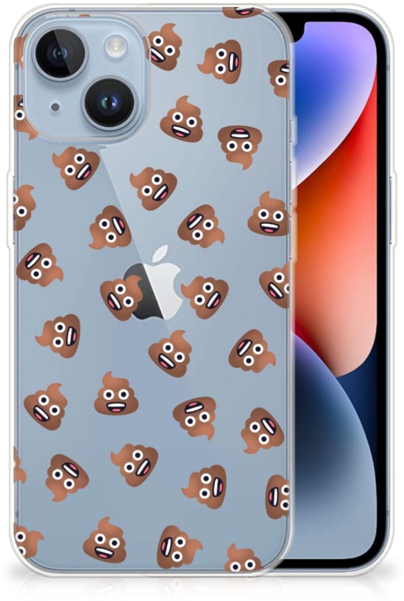 TPU bumper voor Apple iPhone 14 Poep Emojis