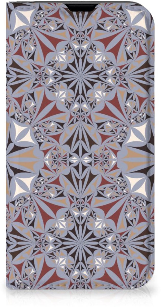 Standcase Hoesje voor iPhone 13 Mini Standcase Flower Tiles