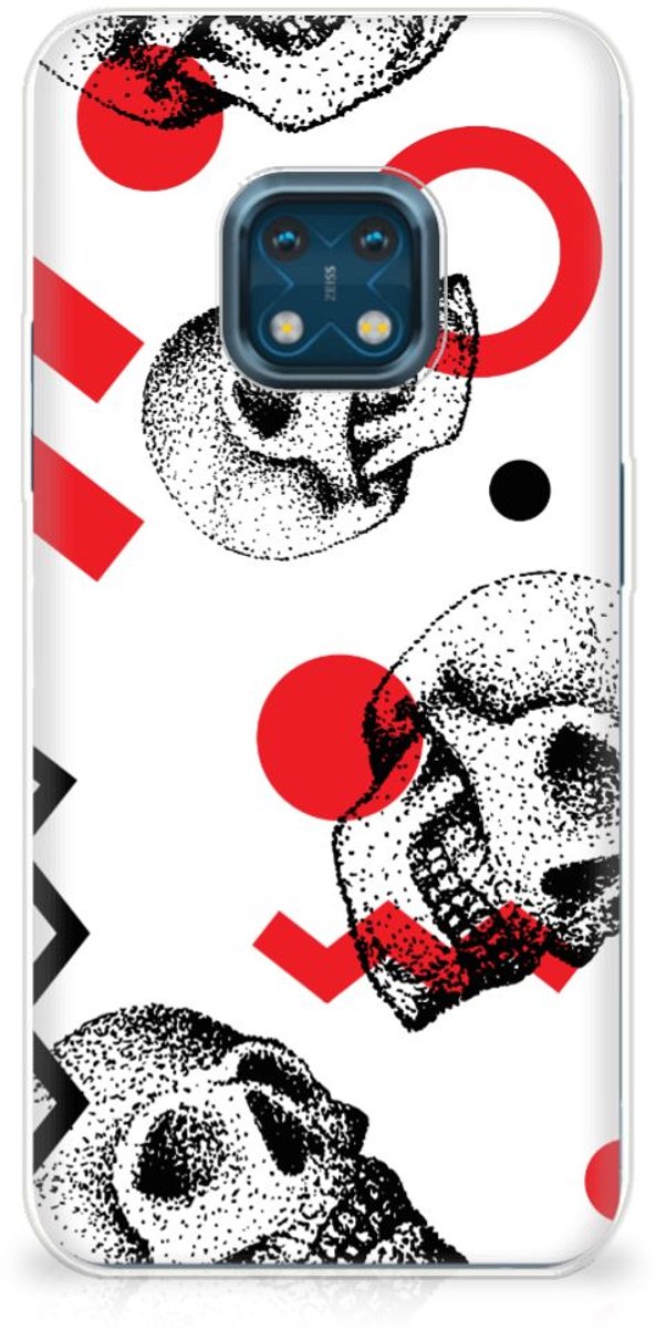 TPU Hoesje voor Silicone Back Case Nokia XR20 Skull Red