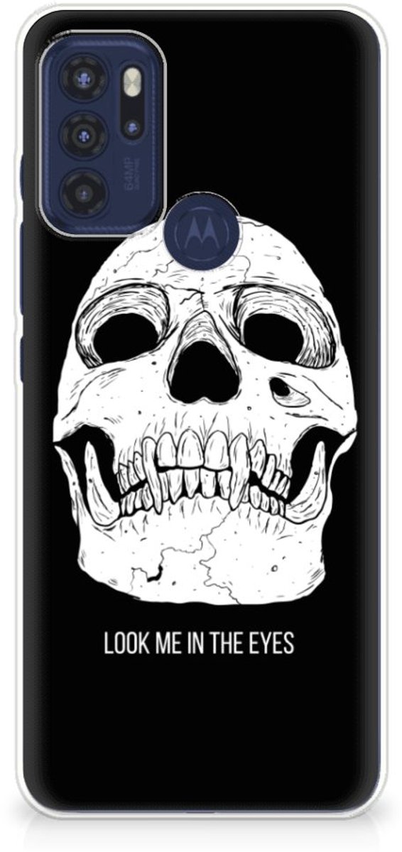 Silicone Back Case Motorola Moto G60s Skull Eyes