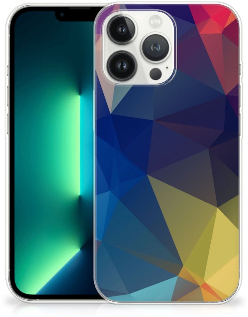 iPhone 13 Pro Max TPU Hoesje Polygon Dark