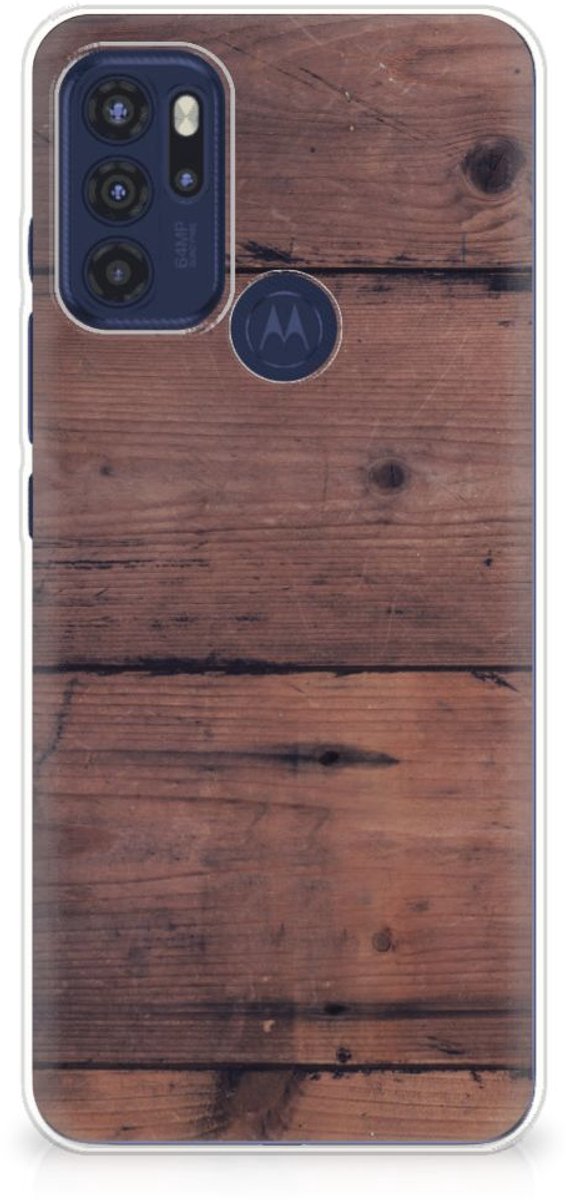 Motorola Moto G60s Bumper Hoesje Old Wood