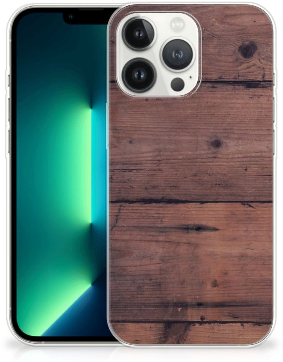 iPhone 13 Pro Max Bumper Hoesje Old Wood