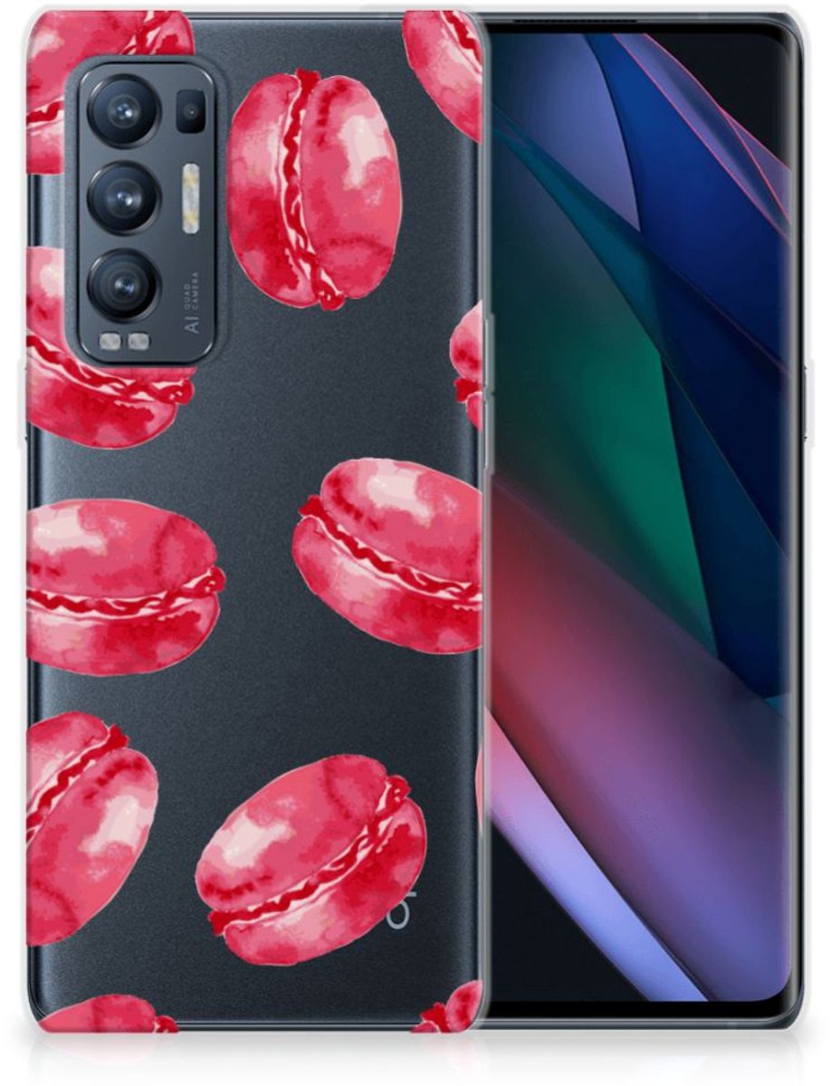OPPO Find X3 Neo Siliconen Case Pink Macarons