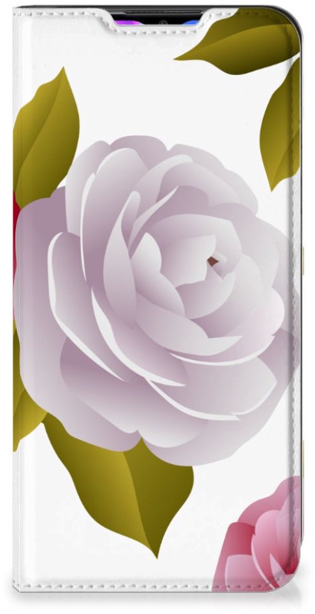 Book Case voor Xiaomi Redmi 9 Smart Cover Roses