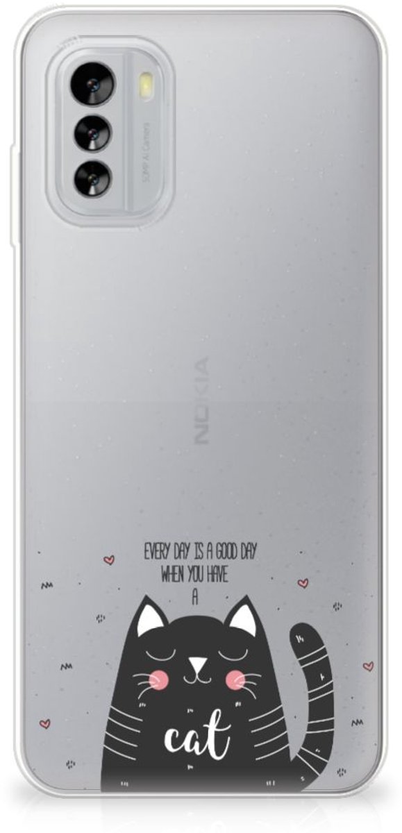 Nokia G60 Telefoonhoesje met Naam Cat Good Day