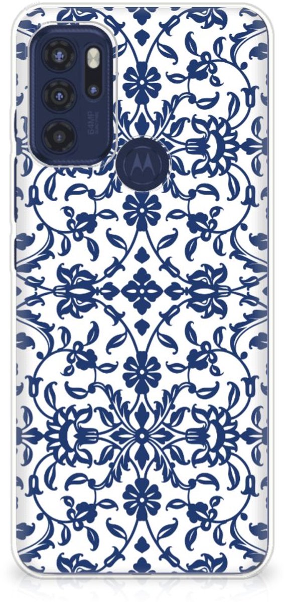 Motorola Moto G60s TPU Case Flower Blue