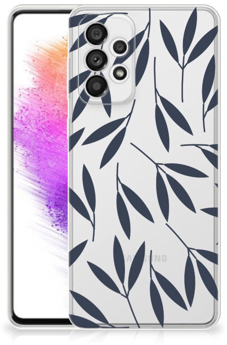 Samsung Galaxy A73 5G TPU Case Leaves Blue