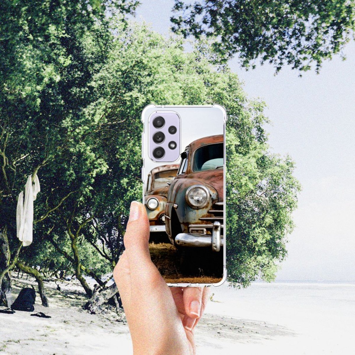 Samsung Galaxy A33 Anti-shock Hoesje met foto Vintage Auto