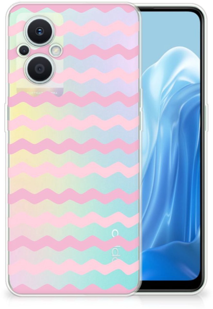 OPPO Reno8 Lite TPU bumper Waves Roze