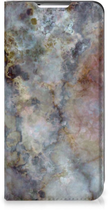 Bookcase Samsung Galaxy S22 Smart Cover Marble Grijs