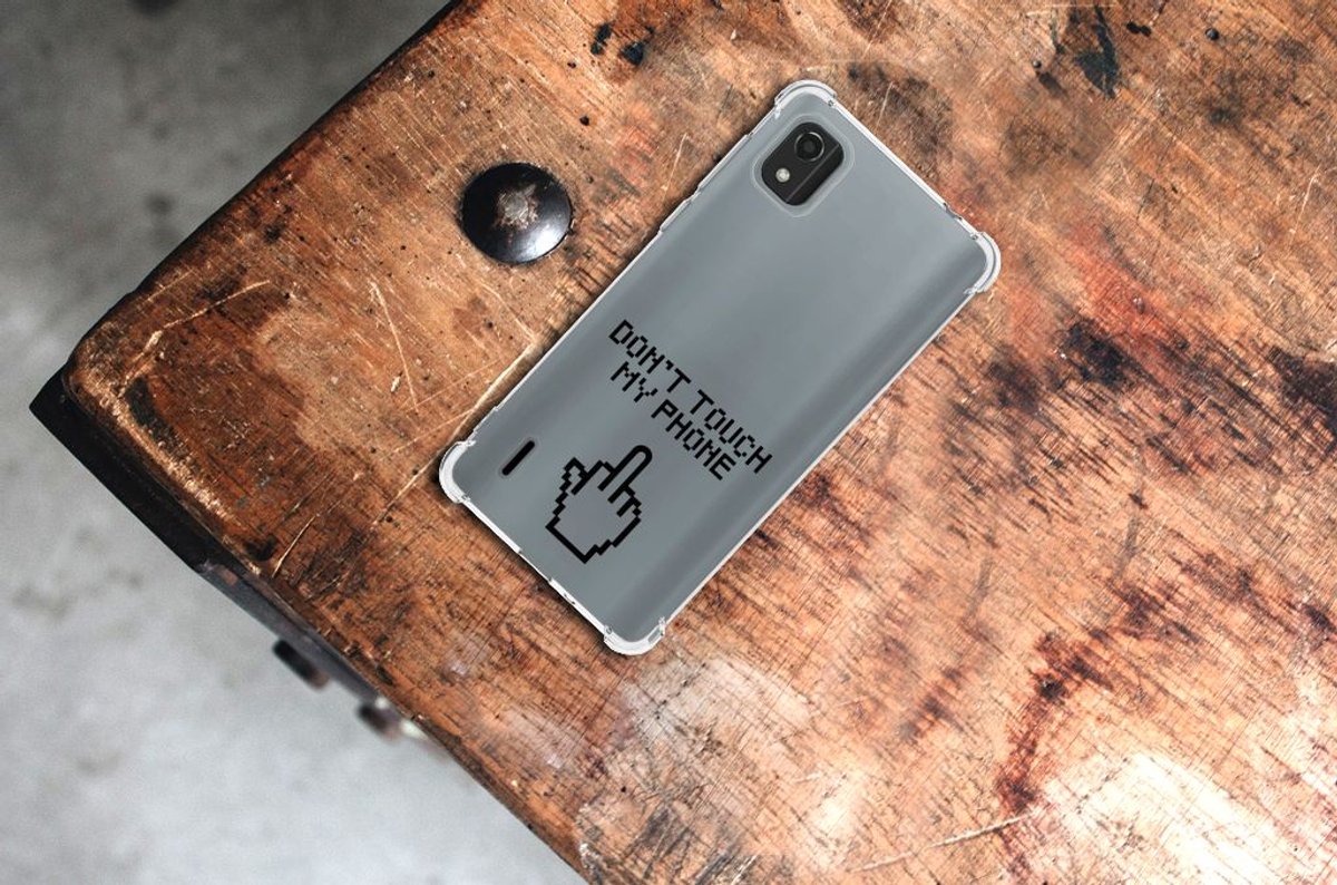 Nokia C2 2nd Edition Anti Shock Case Finger Don't Touch My Phone