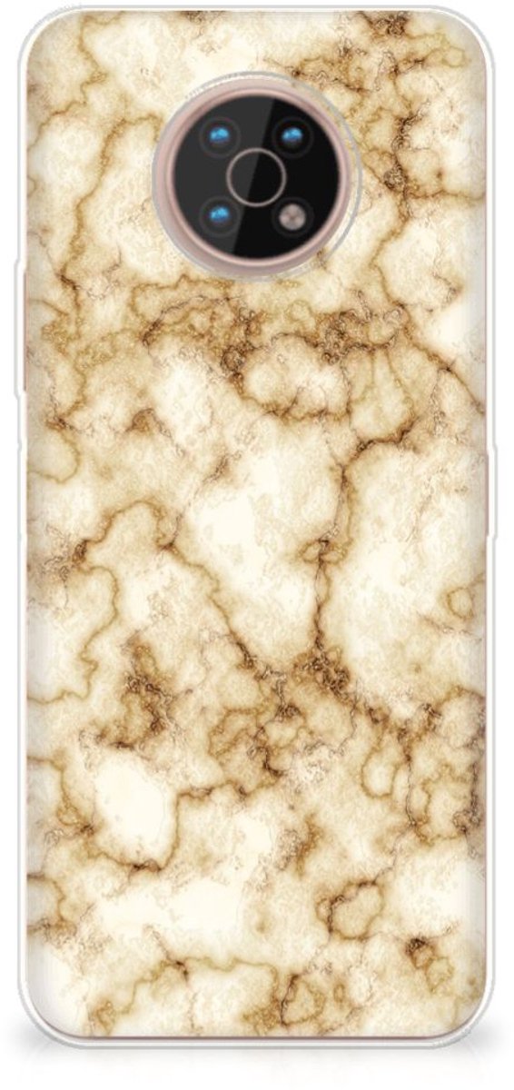 Nokia G50 TPU Siliconen Hoesje Marmer Goud