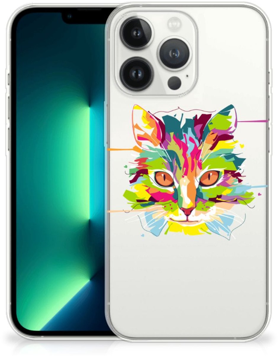 iPhone 13 Pro Max Telefoonhoesje met Naam Cat Color