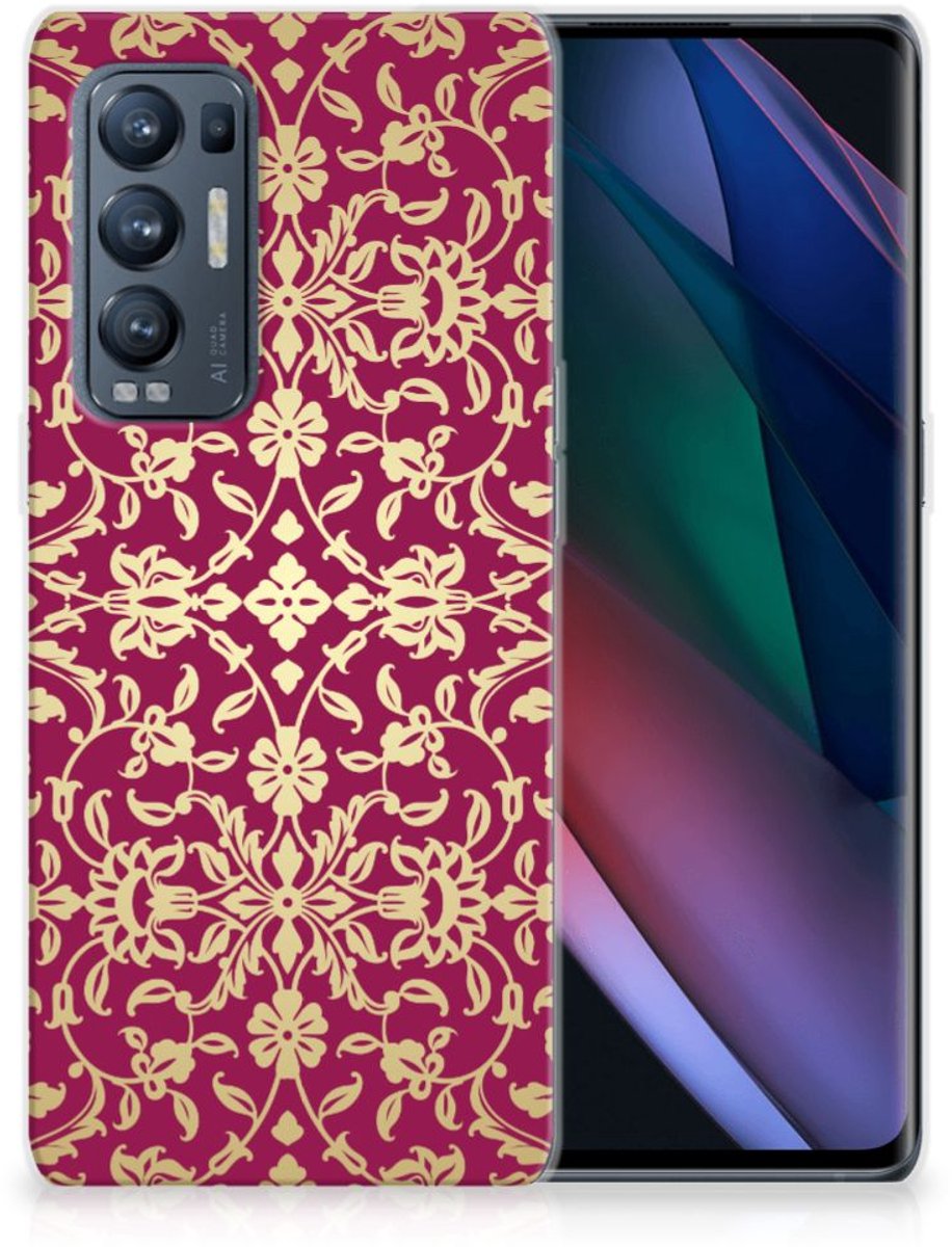 Siliconen Hoesje OPPO Find X3 Neo Barok Pink