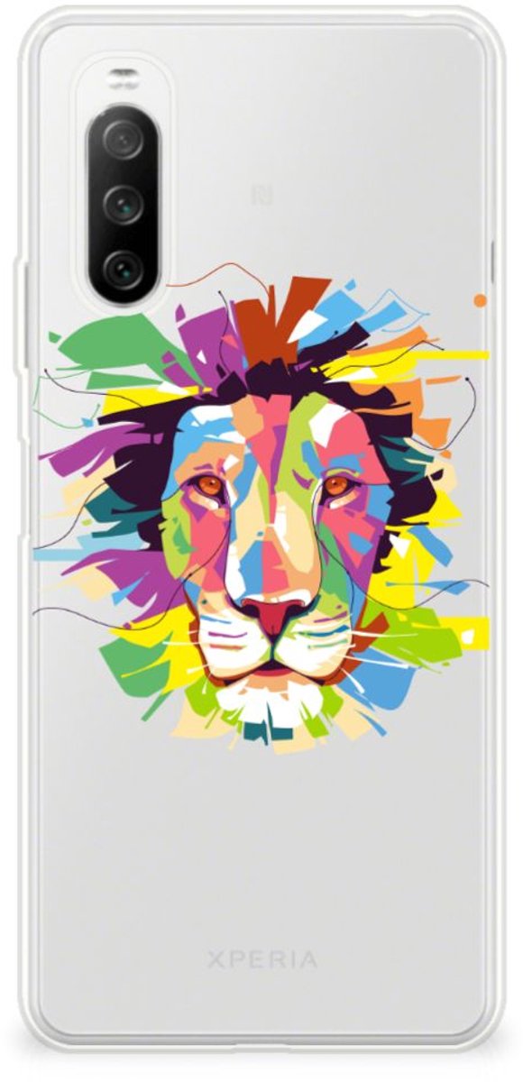 Sony Xperia 10 III Telefoonhoesje met Naam Lion Color