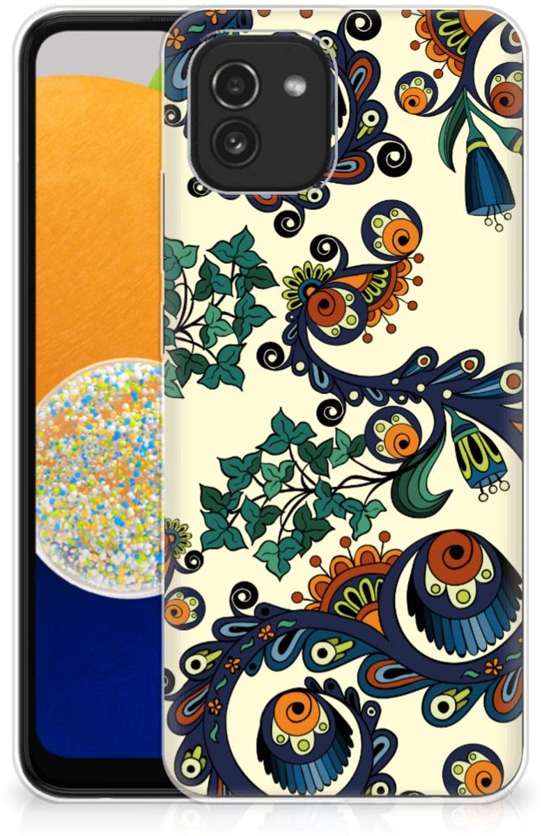 Siliconen Hoesje Samsung Galaxy A03 Barok Flower