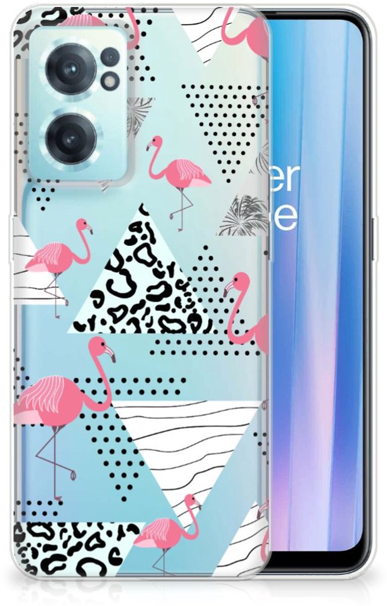 OnePlus Nord CE 2 5G TPU Hoesje Flamingo Triangle