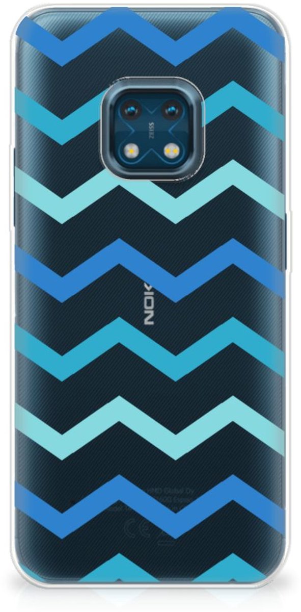 Nokia XR20 TPU bumper Zigzag Blauw