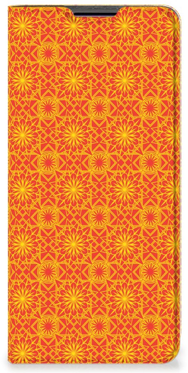 Motorola Edge 30 Pro Hoesje met Magneet Batik Oranje