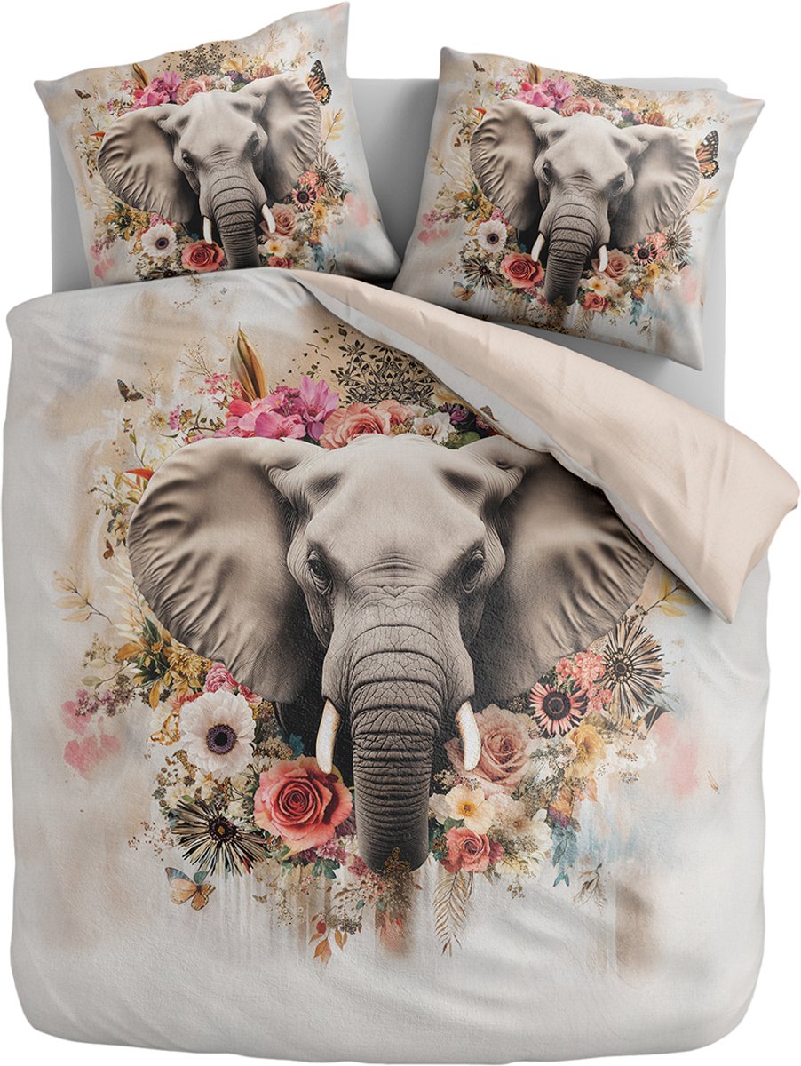 Zydante Dekbedovertrek Set 240x200/220cm – Dekbedhoes met Print – met 2 Kussenslopen - Tusks & Petals