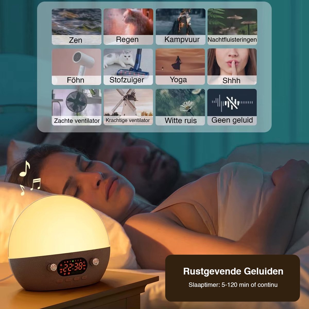Hyundai Electronics – Premium wake up light wekker met RGB led – Hyundai