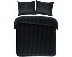 Papillon Dekbedovertrek Hotellinnen Zwart - 240x200/220 cm - Katoen Satijn