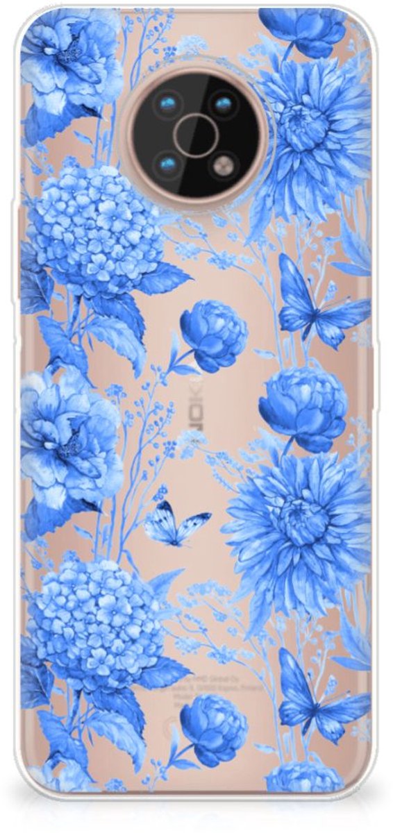 TPU Case voor Nokia G50 Flowers Blue