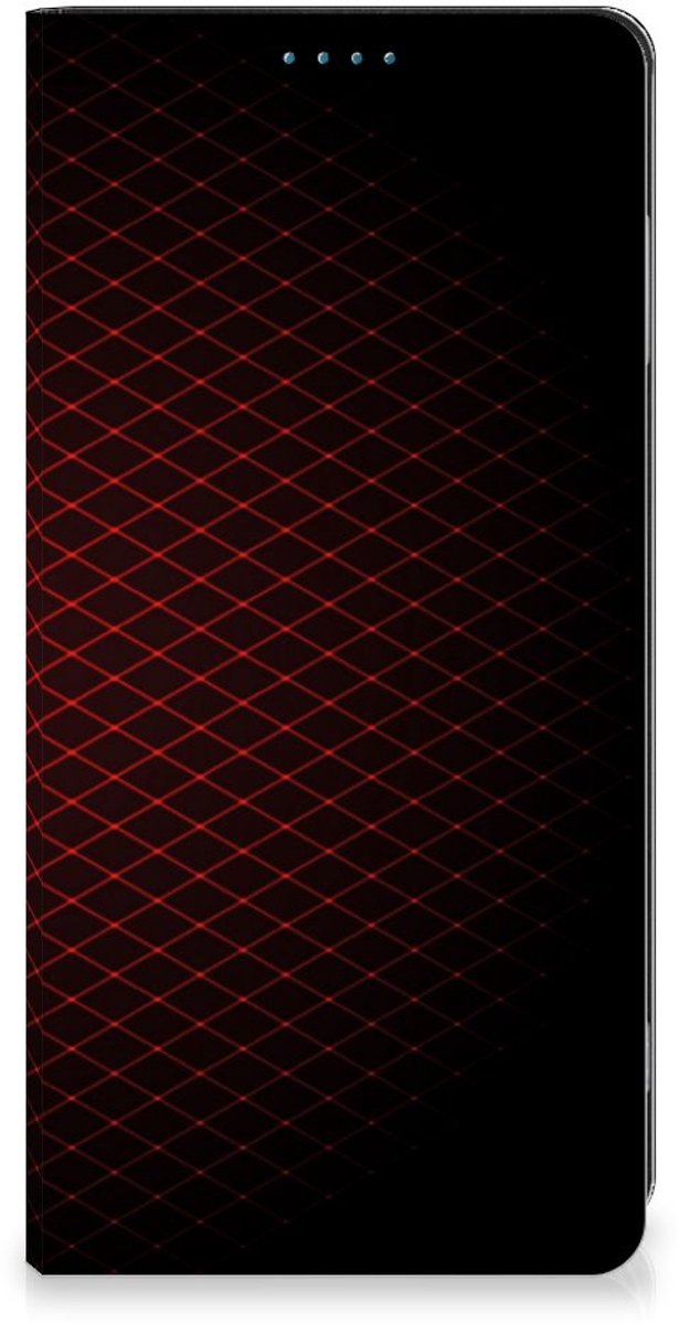 Motorola Moto G53 Hoesje met Magneet Geruit Rood