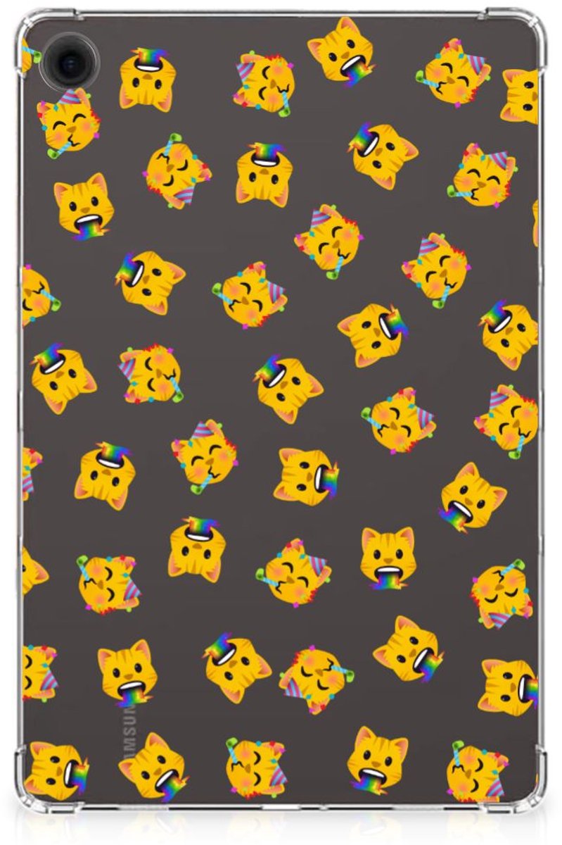 Hippe Hoes voor Samsung Galaxy Tab A9 Plus Katten Emojis