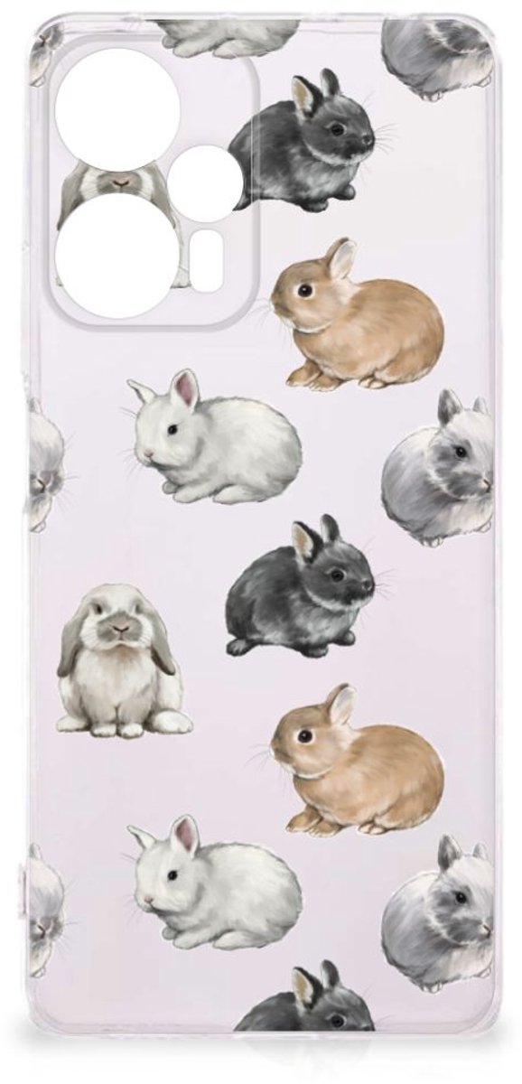 TPU Hoesje voor Xiaomi Poco F5 Konijntjes