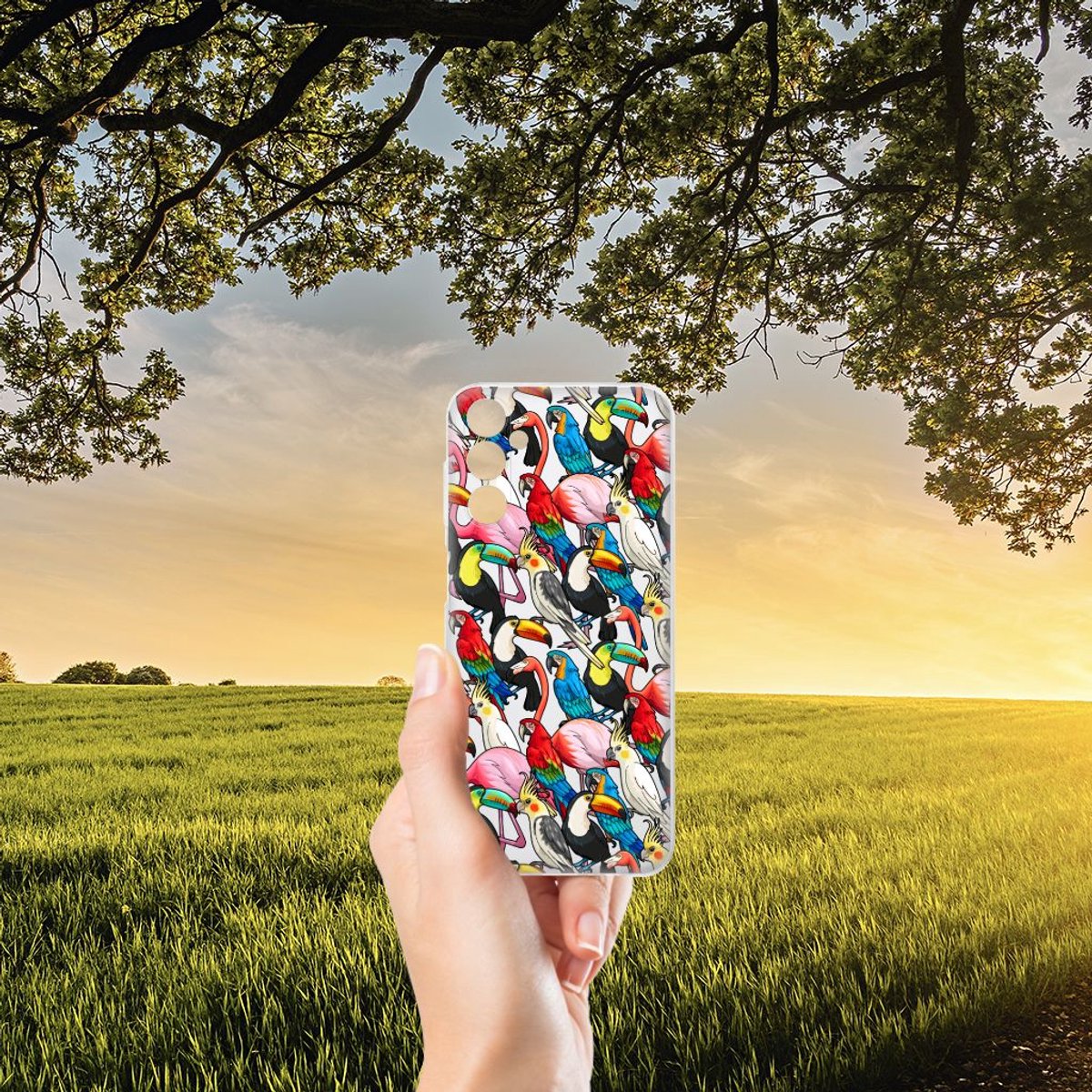 Samsung Galaxy M14 TPU Hoesje Birds