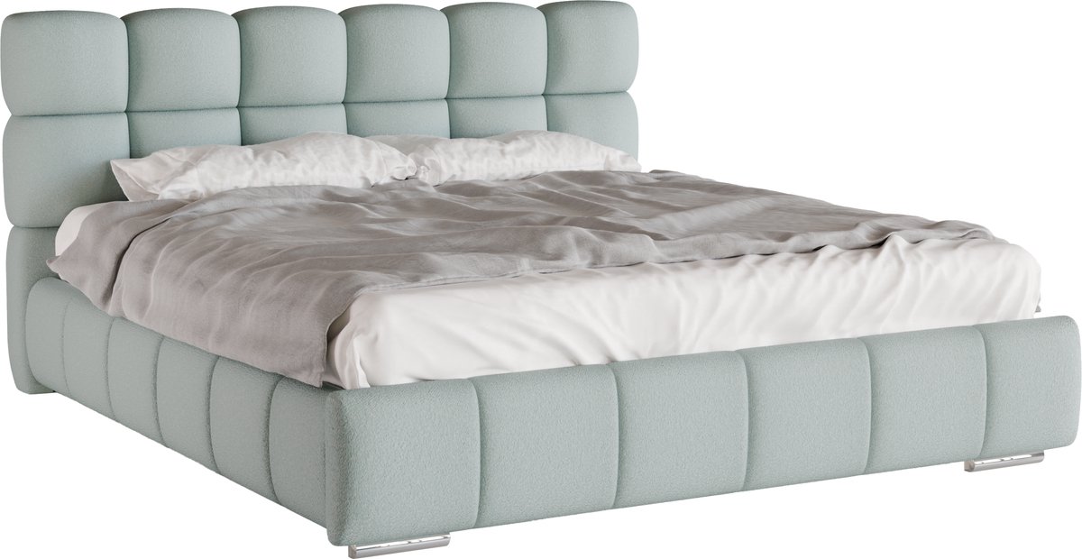 Polsterbed Bliss 180 x 200 cm met opbergruimte, lattenbodem en ARLAN 7-zones pocketveringmatras met kokosvezel H3/H4 (21 cm hoog)