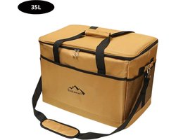 Nivard Koeltas - Koelbox - Koelelementen - Coolbox - Auto - Lunchtas - Strand - Bruin 35L