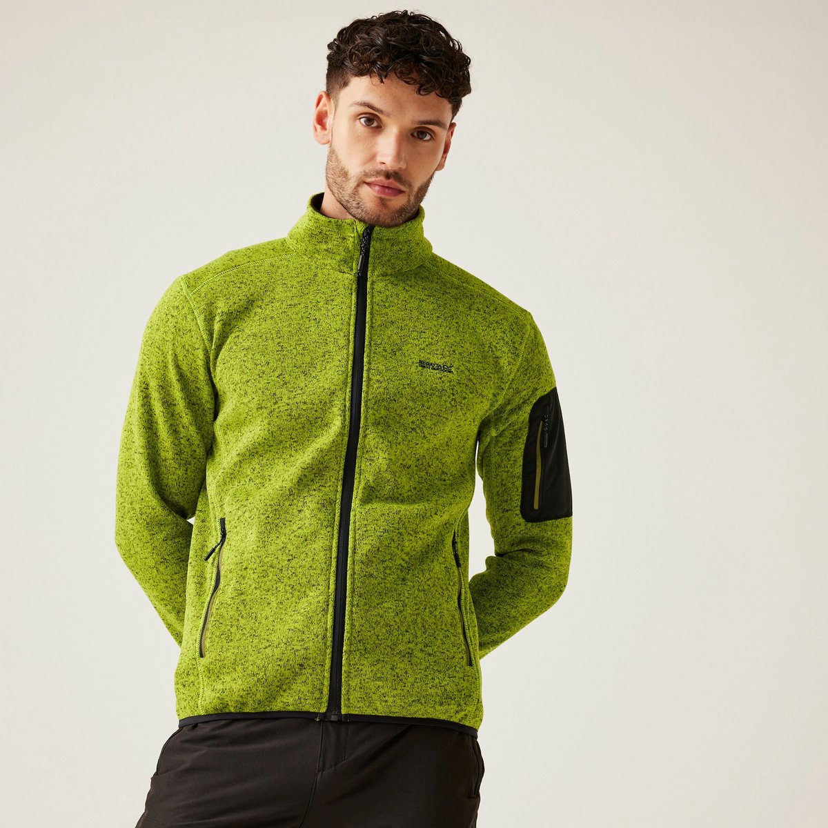 Fleece Heren Hiking Hoge Kraag Newhill