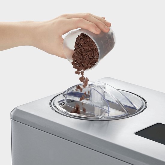 2-in-1 IJsmachine - Yoghurtfunctie - Compressor - Incl. 2 IJsbakjes - RVS - EZ 7406 - Krachtig & Stil van Emerio — afbeelding 5