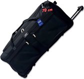 Royalty Rolls Extra Grote Wieltas - 70 cm - 81 liter - Reistas met Wielen - Trolleytas - Weekendtas met Wieltjes - Zwart