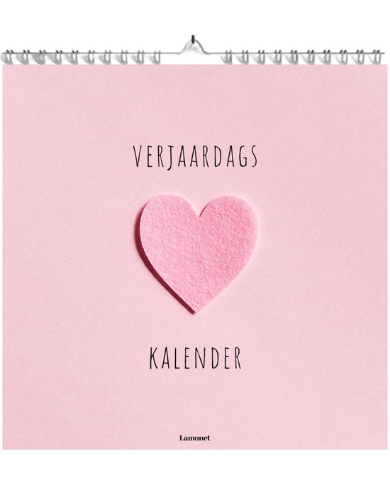 Verjaardagskalender Liefde - Love - Valentijn - Wandkalender - Moederdag - Mama - Cadeau Idee - Planner - Positieve Spreuken - Inspirerend - Geluk - Happy - Maandplanner - 21 x 21 cm - Birthday - Positiviteit - Romantisch - Hartjes - Vriendschap