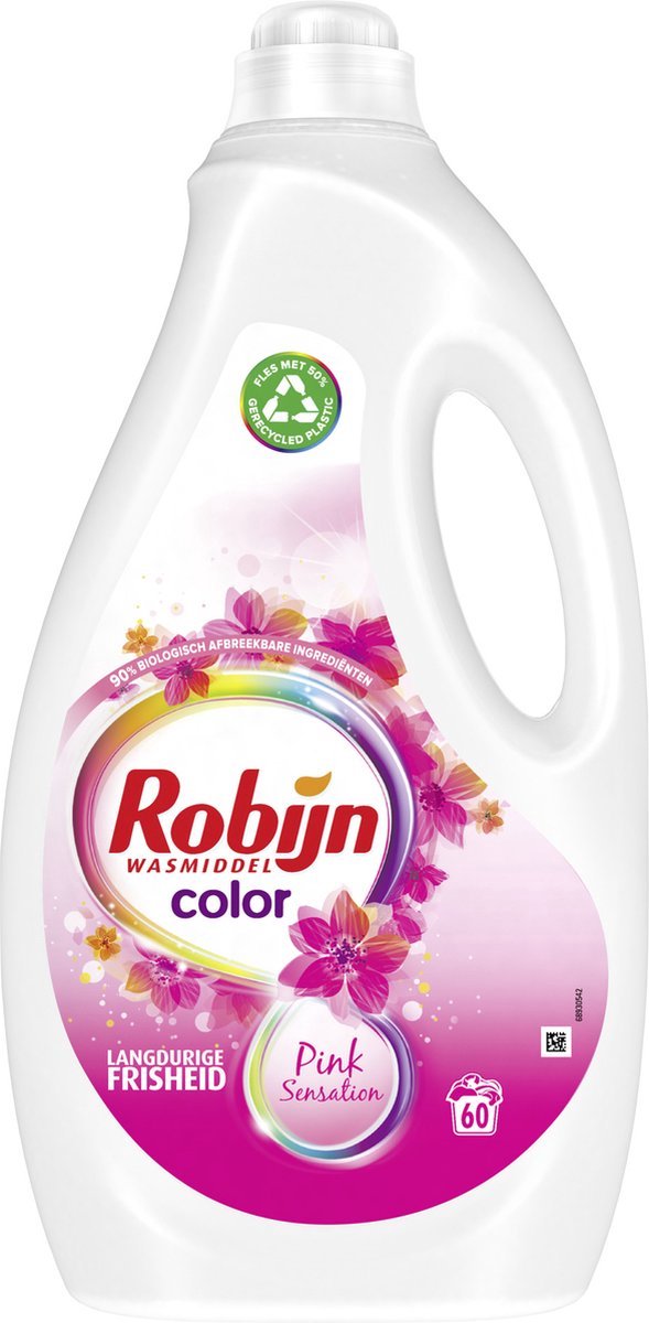 Goedkoopste Robijn Color Pink Sensation Vloeibaar - 60 wasbeurten - Wasmiddel