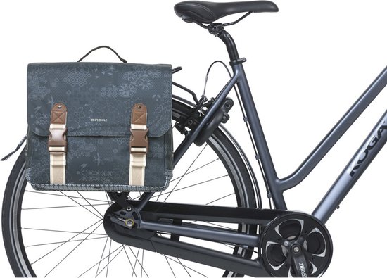 Basil fietstas dubbel Elegance chateau taupe MIK 40-49L - Cheap Bike Shop