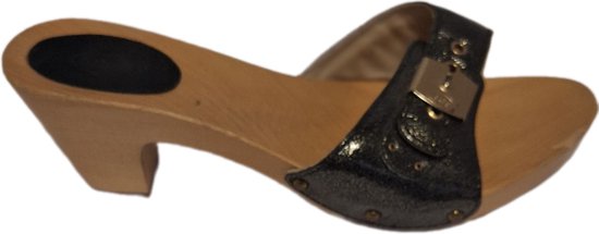 DR SCHOLL- MULE EN BOIS CITY-CUIR SUPÉRIEUR-TALON 4CM-TAILLE 40