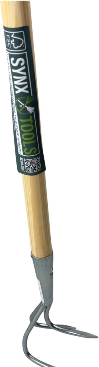 Synx Tools Tuinkrabber 3 Tanden Met Steel 150cm + Buitenbezem Nylon 40cm - Tuinkrabber - Buitenbezem van Synx Tools — afbeelding 3