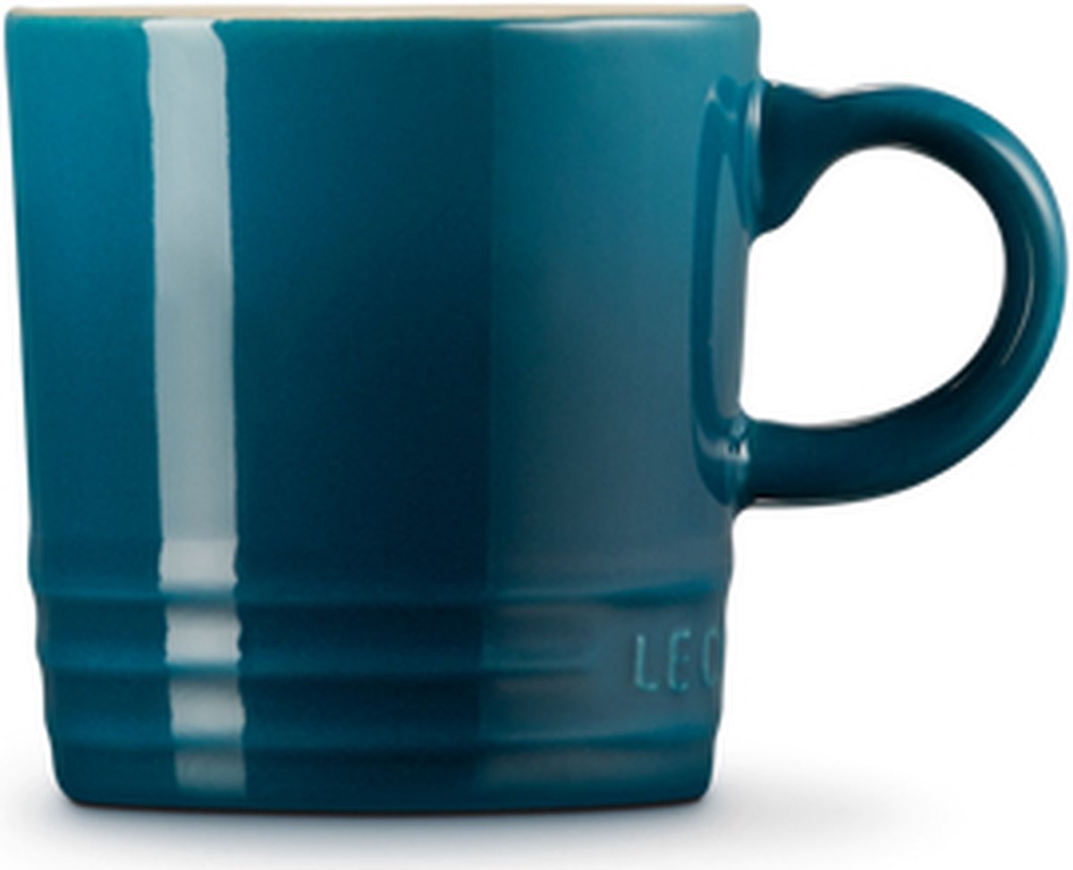 Le Creuset 6 aardewerken espressokopjes Deep Teal 0,1l