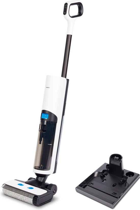 MEDION LIFE H40 harde vloerenreiniger (snoerloos, oplaadbare accu, vloerreiniger, borstelrol, aparte schoon- en vuilwatertank, zelfreinigende functie, LED-display, MD11934)