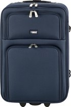 Bol.com Princess Traveller Barcelona - Handbagagekoffer - Dark Blue - S - 55cm aanbieding