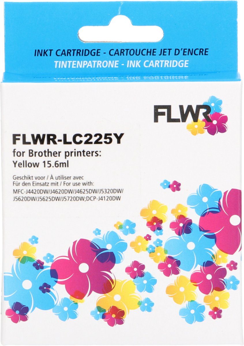 FLWR - Cartridges / Brother LC-225XLY / geel / Geschikt voor Brother