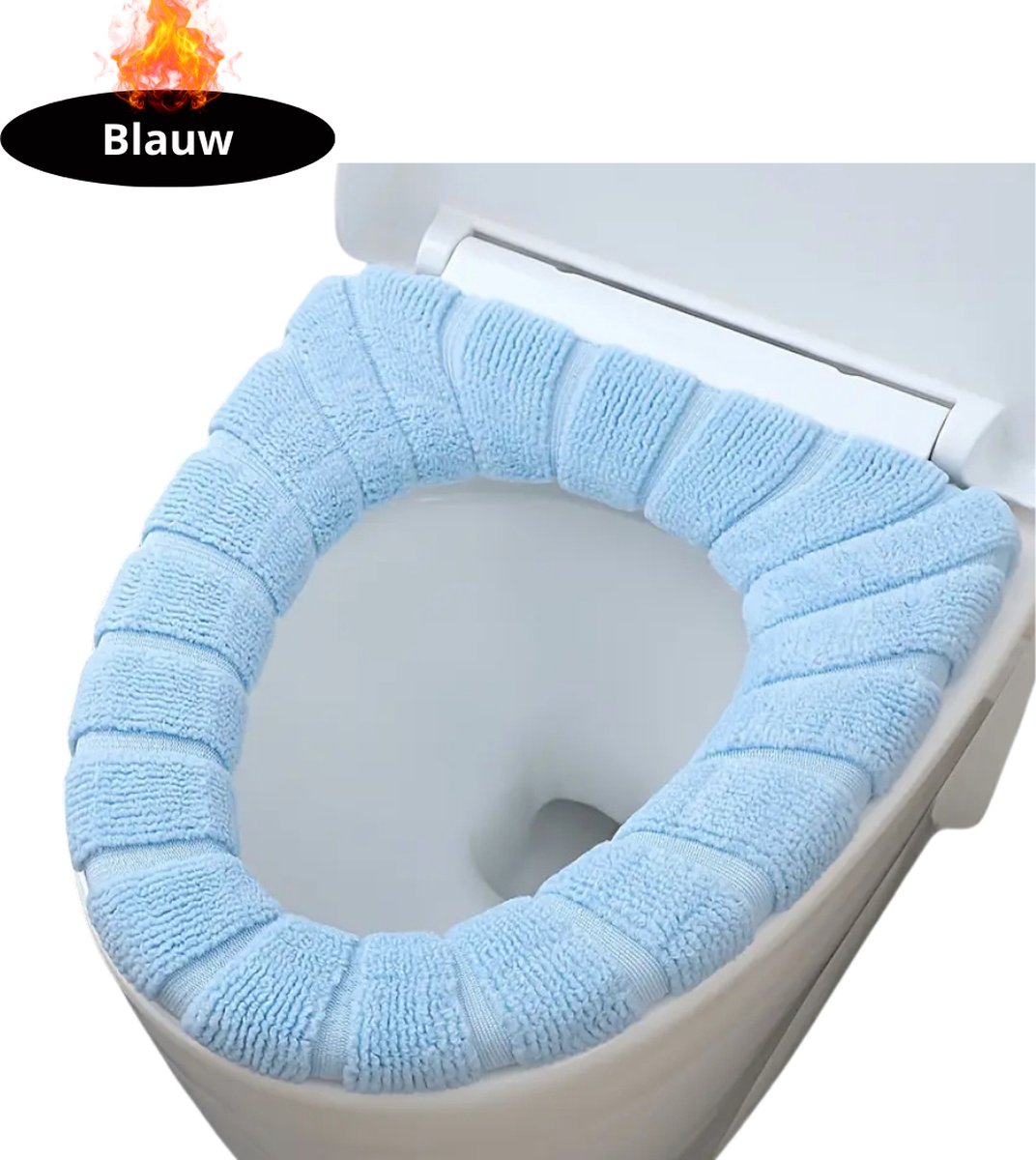 Livano Wasbare Toiletbril Cover - Wc Bril Hoes - Toiletbril - Wc Deksel - Toiletafdekking - Verwarmde Wc Bril - Blauw