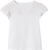 Vertbaudet T-shirt fille en broderie anglaise et manches à volants